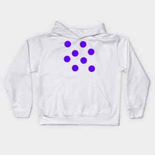 Purple on White Polka Dots Kids Hoodie